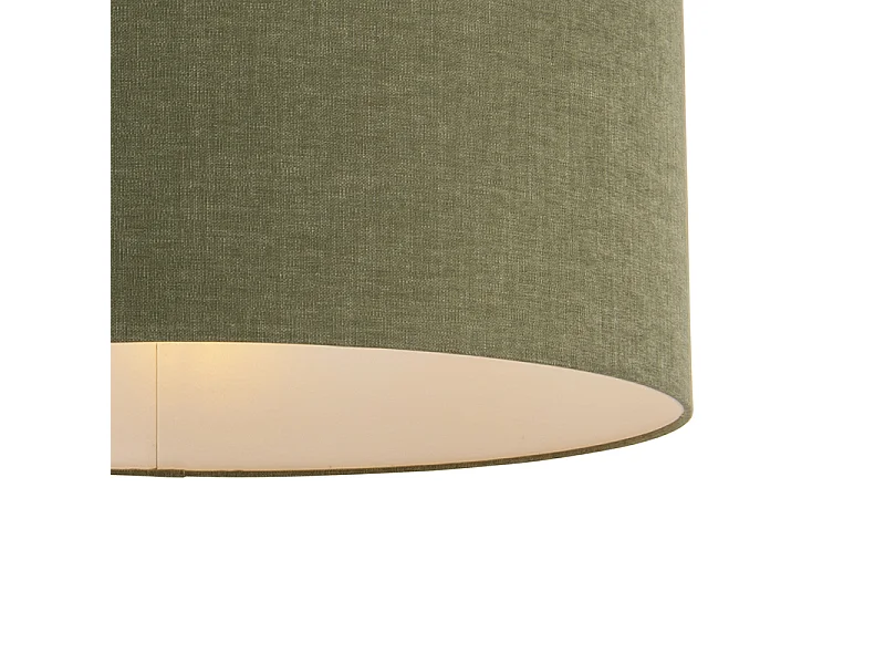 Suspension noire avec abat-jour vert 50 cm - Combi 1