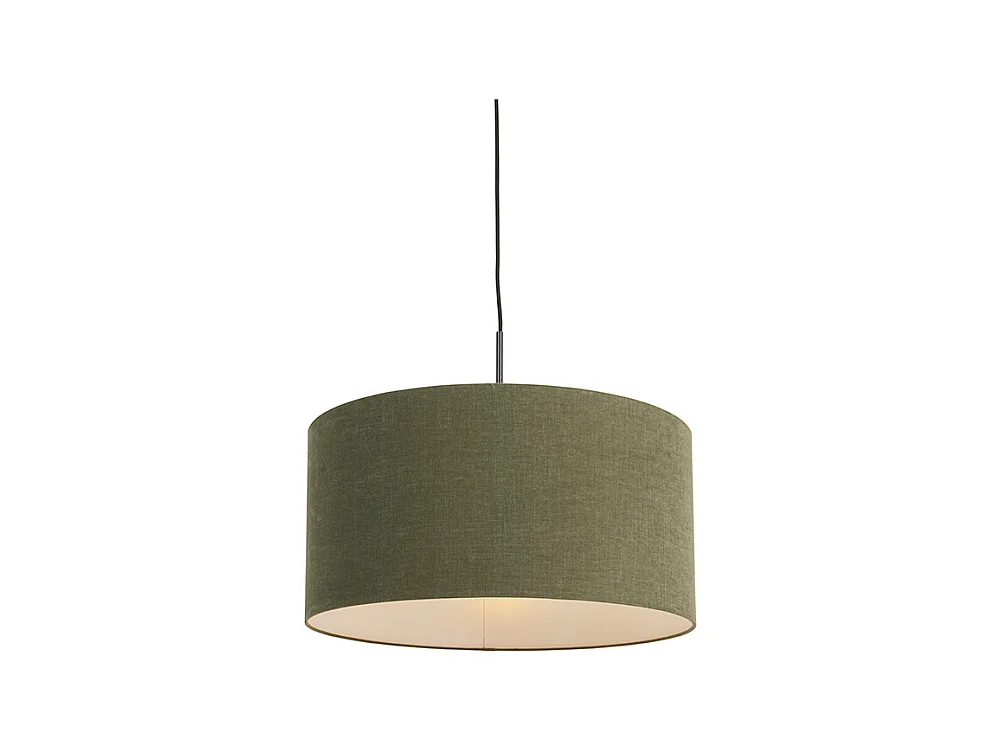 Suspension noire avec abat-jour vert 50 cm - Combi 1