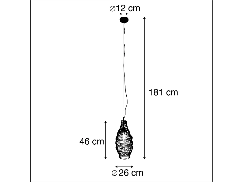 Suspension orientale noire - Nidum Rombo