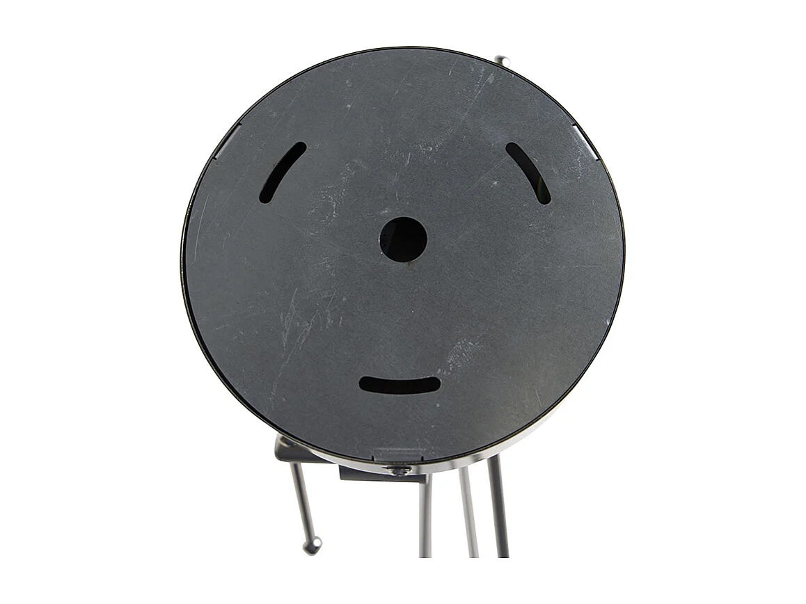 Suspension avec abat-jour en lin gris foncé 35 cm - Acier Blitz II