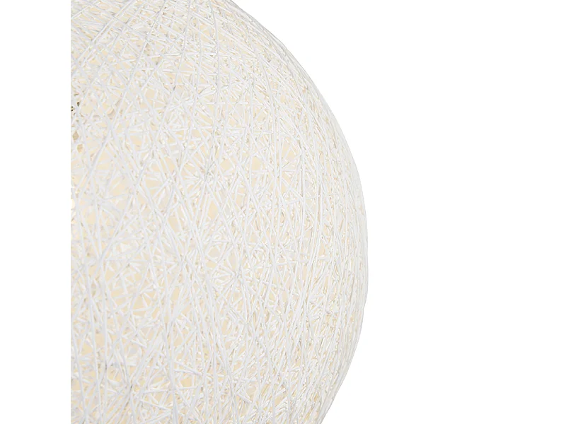 Suspension style campagnard sphère blanche 45cm - Corda