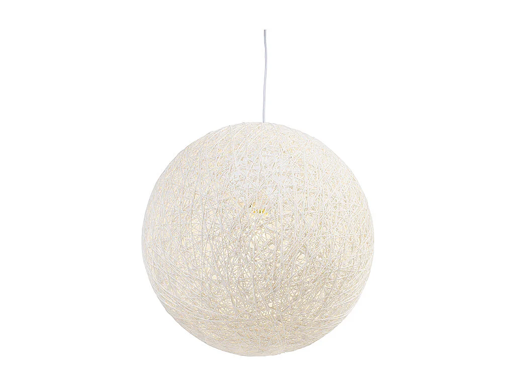 Suspension style campagnard sphère blanche 45cm - Corda
