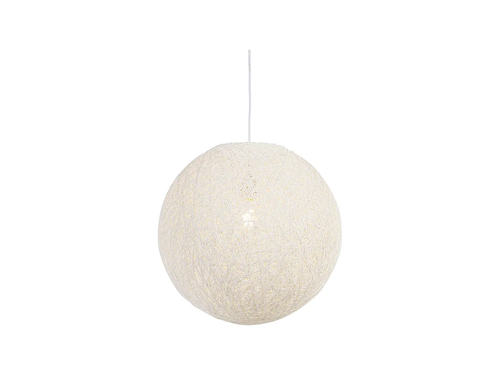 Suspension style campagnard sphère blanche 45cm - Corda