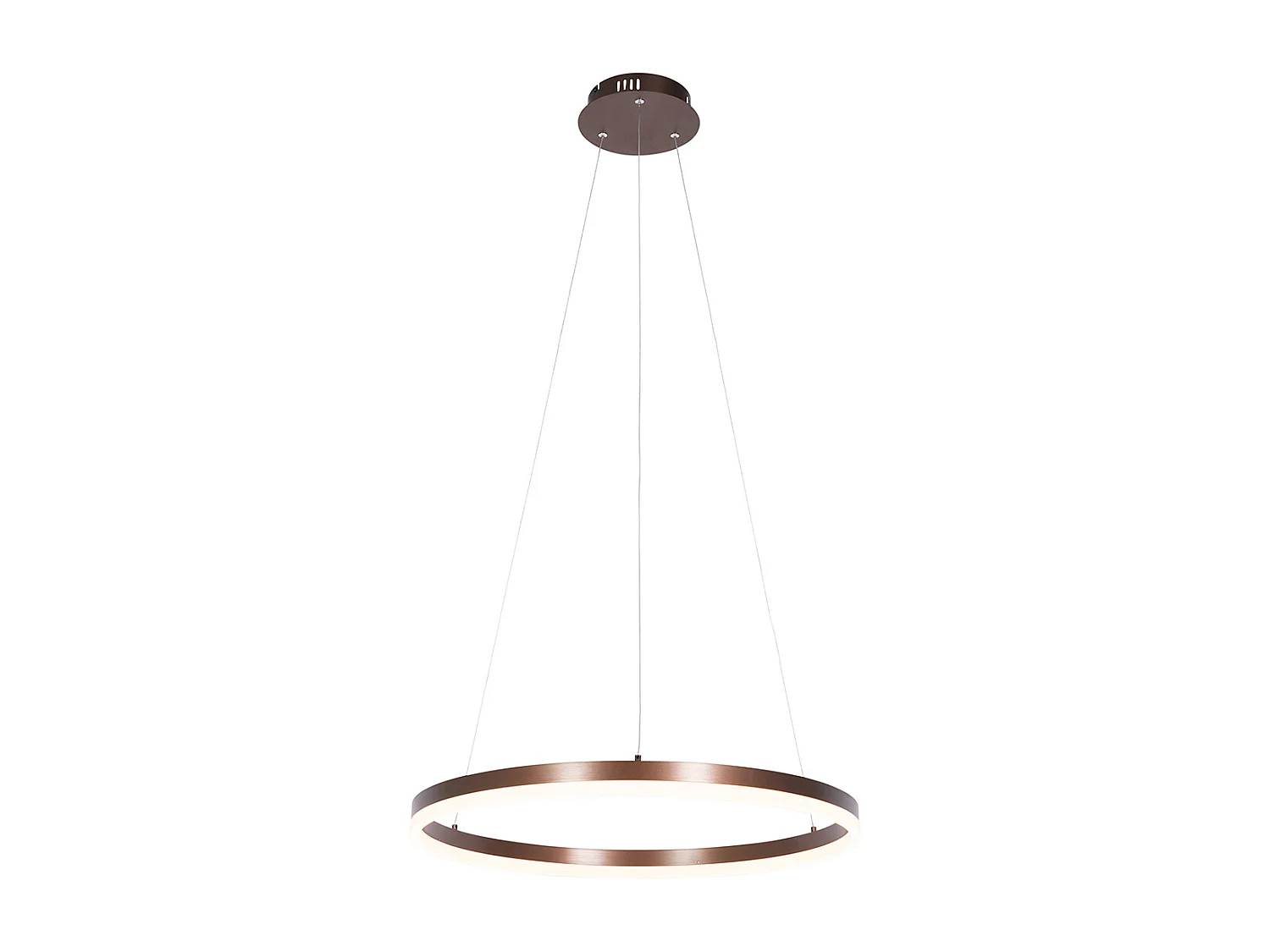 Suspension bronze foncé 60 cm avec LED à intensité variable 3 niveaux - Anello