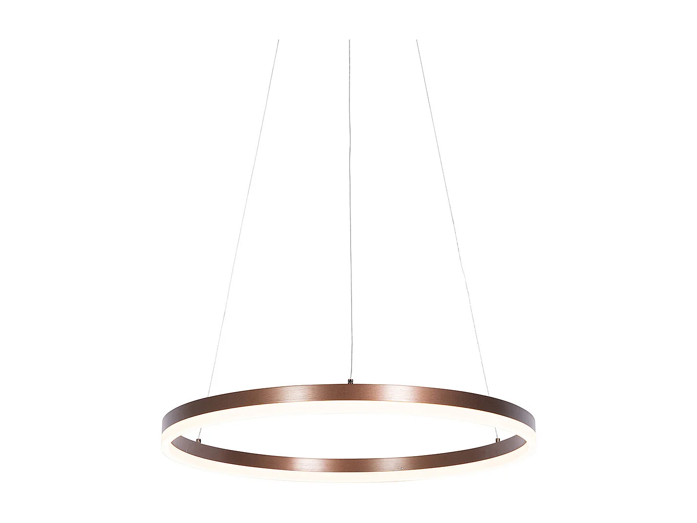 Suspension bronze foncé 60 cm avec LED à intensité variable 3 niveaux - Anello