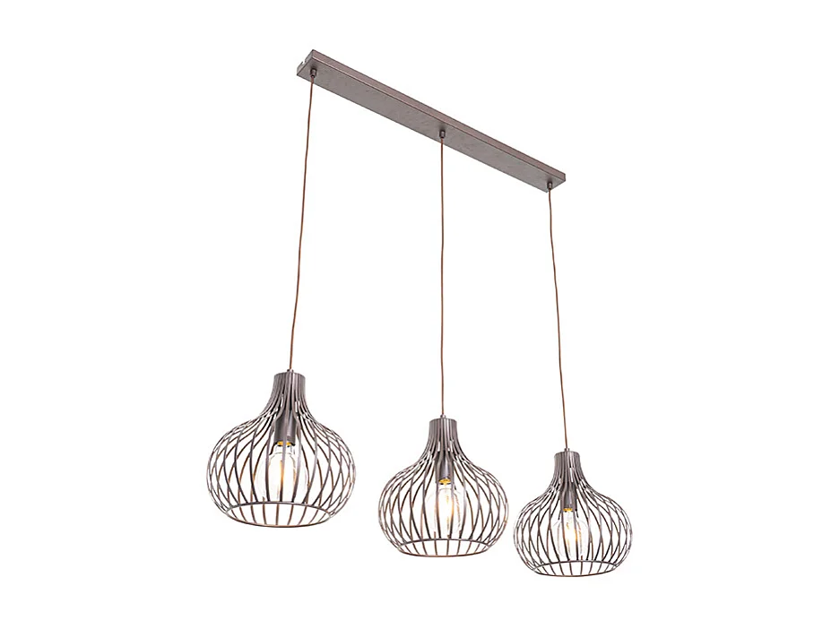Suspension moderne marron 3 lumières - Sapphira