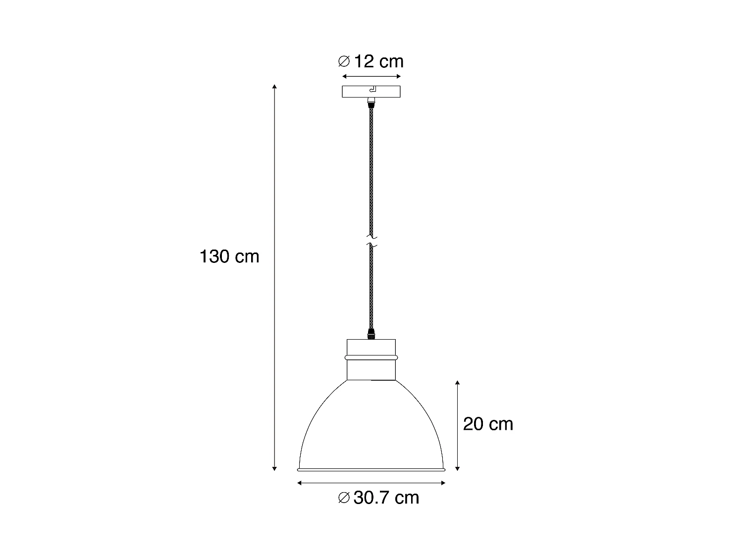 Suspension style campagnard grise - Dory