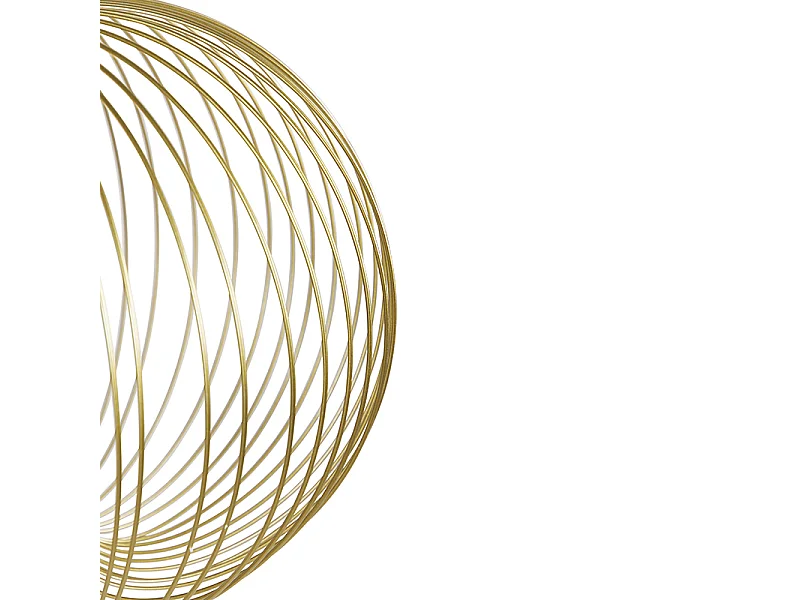 Lampe à suspension design or avec noir 60 cm - Marnie