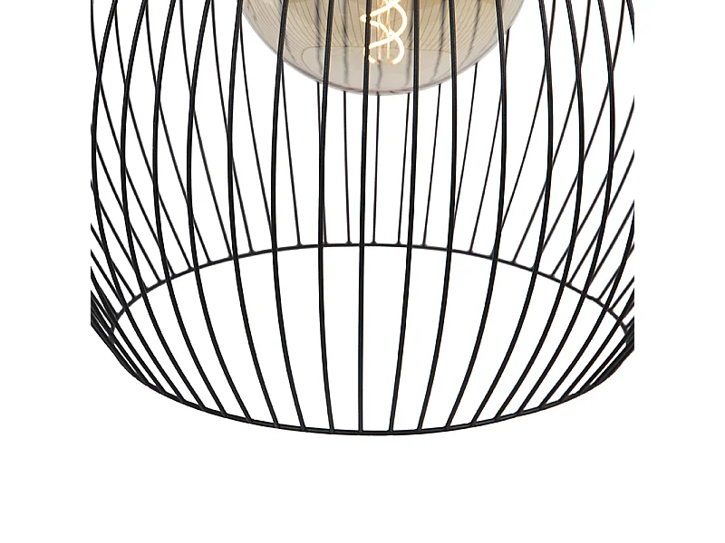 Suspension ronde design noire 50 cm - Dos