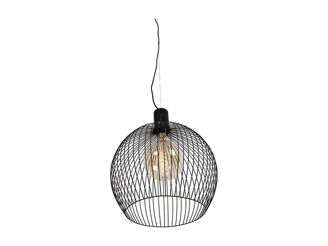Suspension ronde design noire 50 cm - Dos