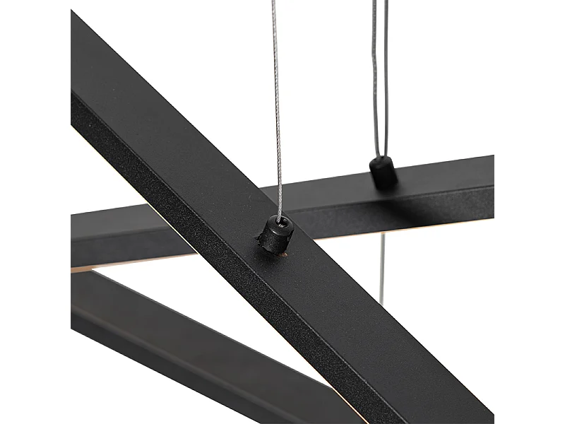 Lampe suspendue noire avec LED dimmable en 3 étapes 6 lumières - Jolanta