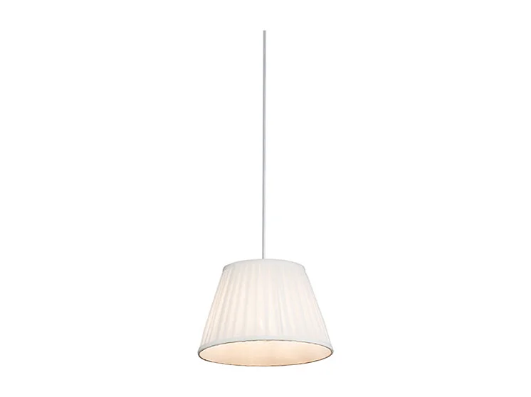 Lampe suspendue rétro crème 25 cm - Plissée