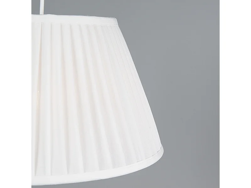 Suspension rétro crème 25 cm - Plissé