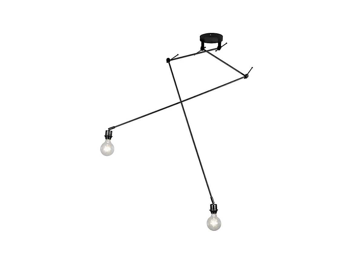 Lampe suspendue moderne noire sans abat-jour - Blitz II