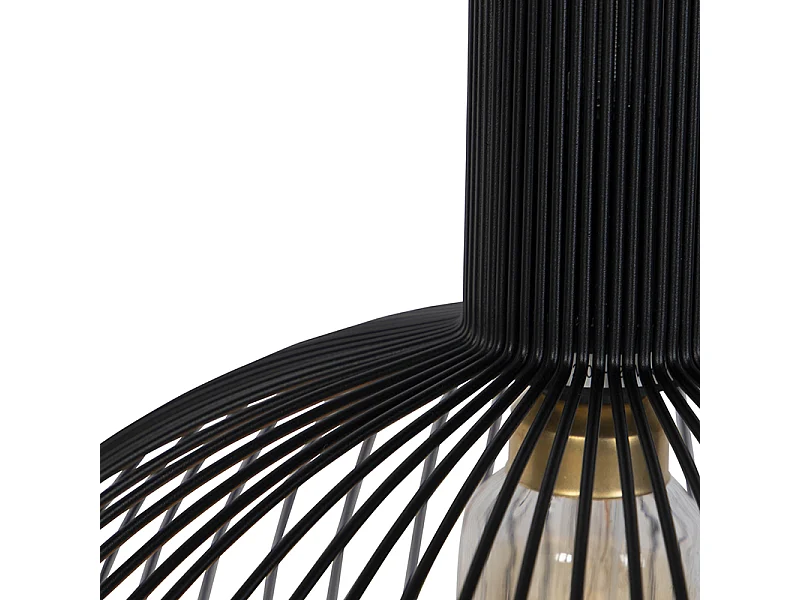 Suspension ronde design noire 40 cm - Dos