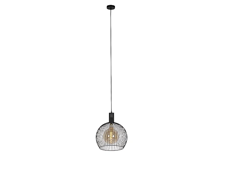 Suspension ronde design noire 40 cm - Dos