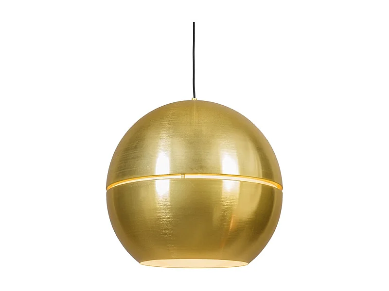 Suspension Art Déco dorée sphère 50cm - Slice