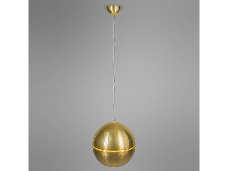 Suspension Art Déco dorée 50 cm - Slice