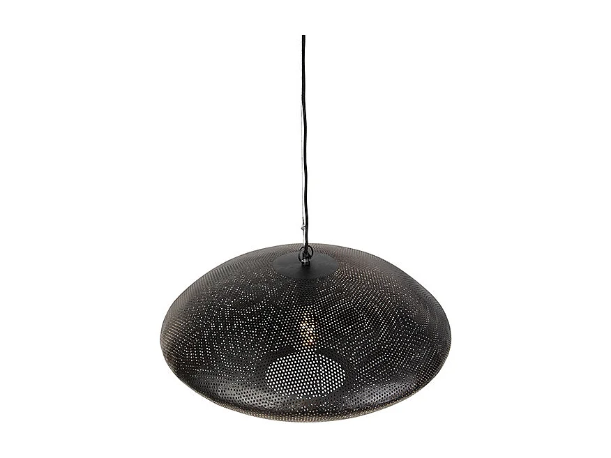 Lampe à suspension design noir avec or 60 cm - Radiance