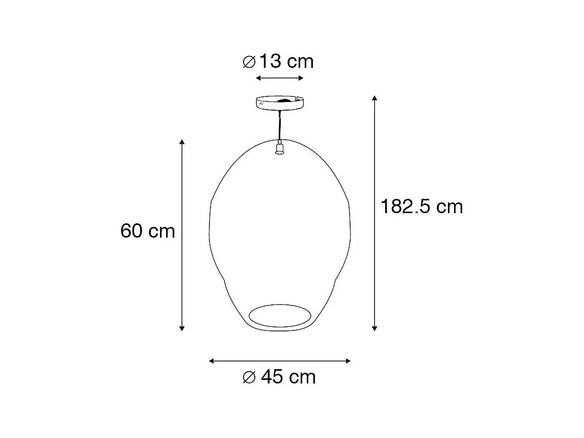 Suspension orientale noire 45 cm - Nidum
