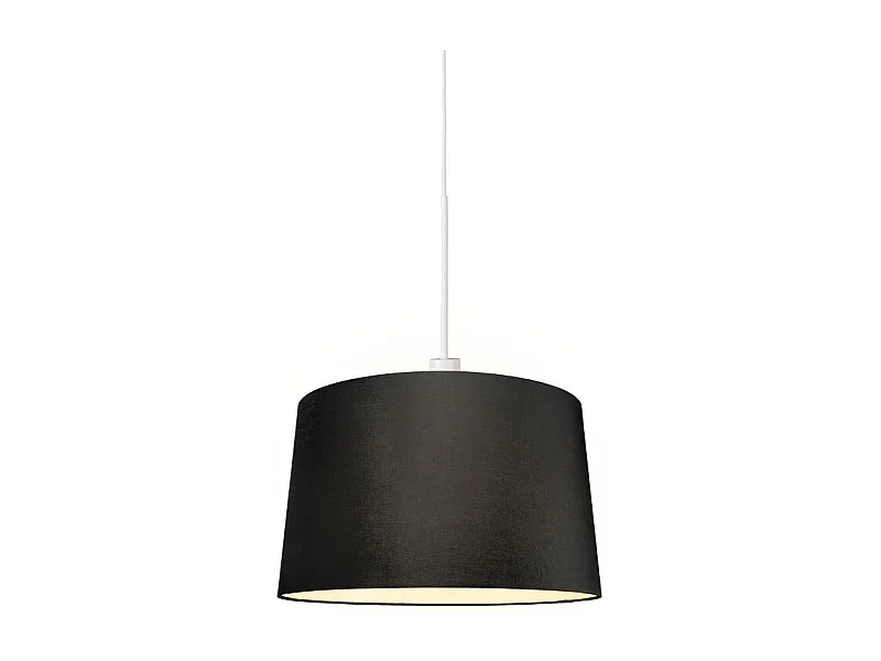 Lampe à suspension moderne blanc avec abat-jour 45 cm noir - Combi 1