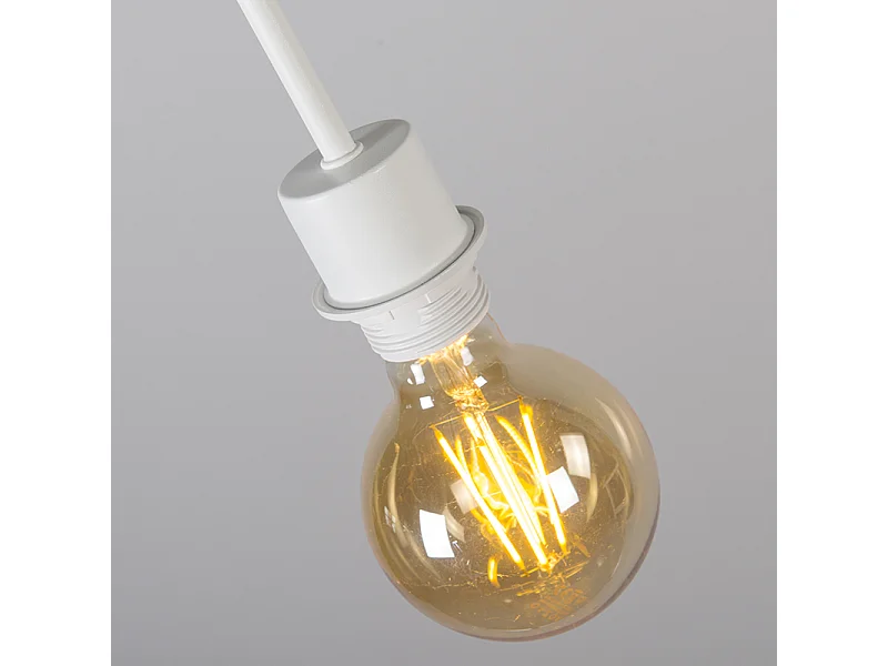 Lampe à suspension moderne blanc avec abat-jour 45 cm noir - Combi 1