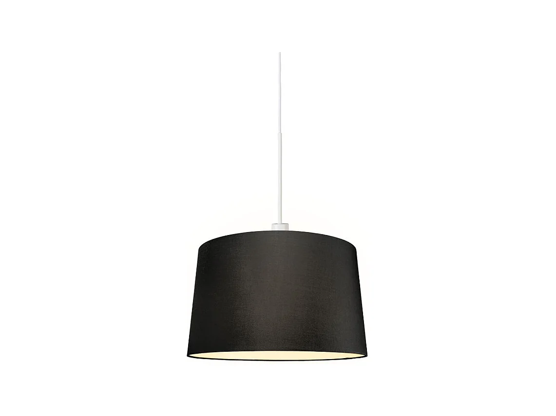 Lampe à suspension moderne blanc avec abat-jour 45 cm noir - Combi 1