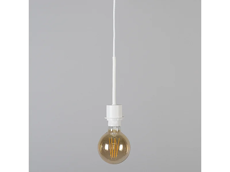 Suspension moderne blanche avec abat-jour 45 cm noir - Combi 1
