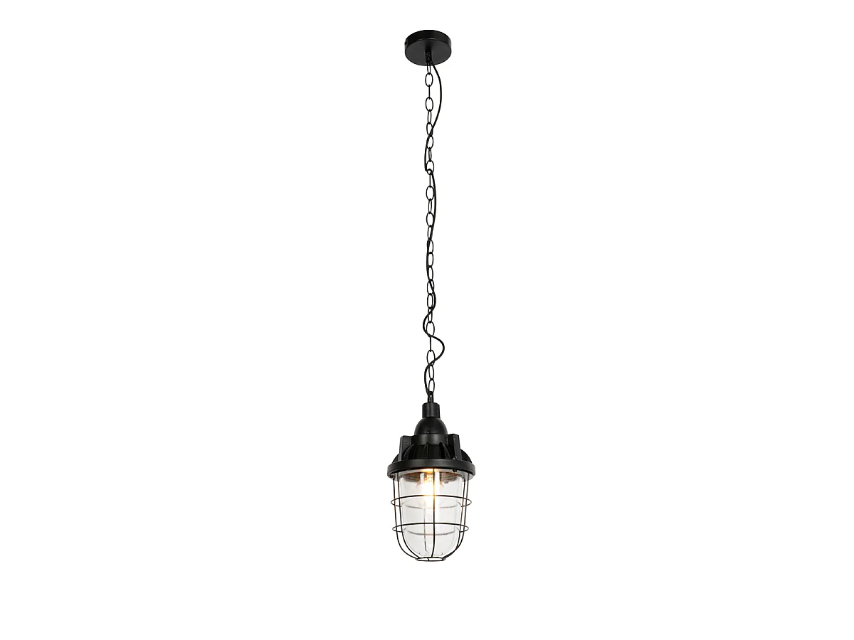 Ensemble de 2 lampes suspendues industrielles noires - Cabin