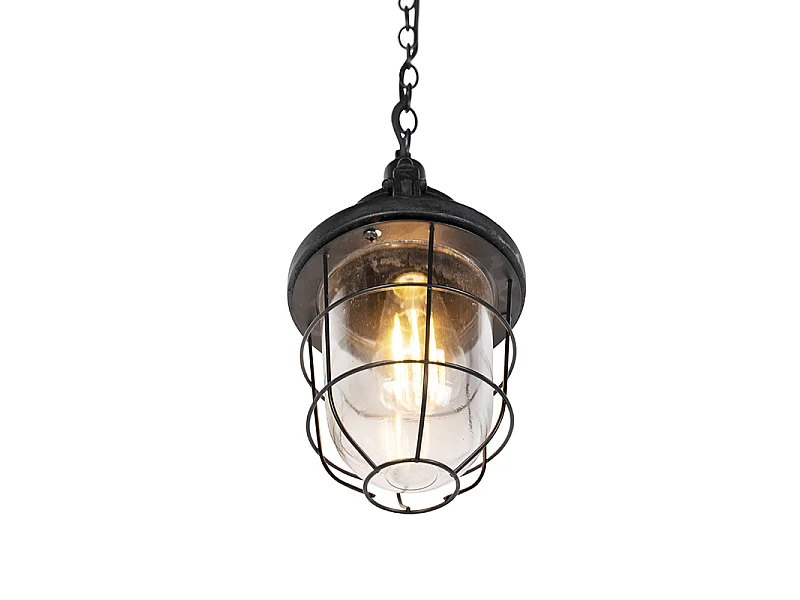Ensemble de 2 lampes suspendues industrielles noires - Cabin
