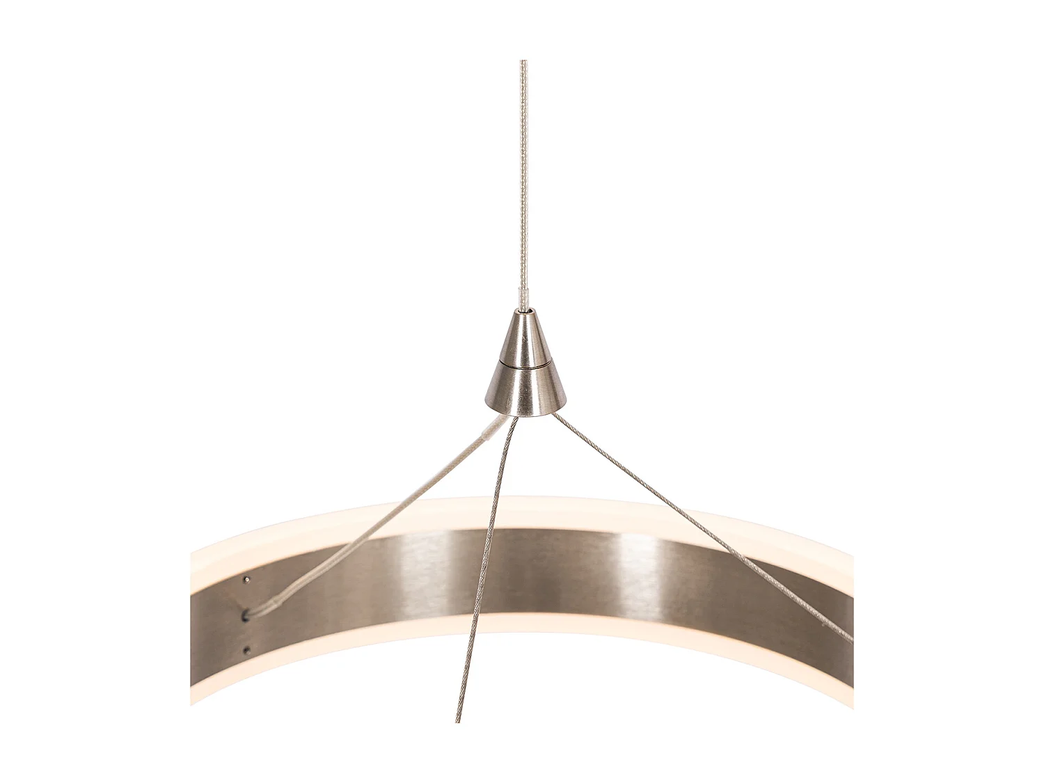 Lampe à suspension ronde en acier avec LED dimmable en 3 étapes 3 lumières - Lyani