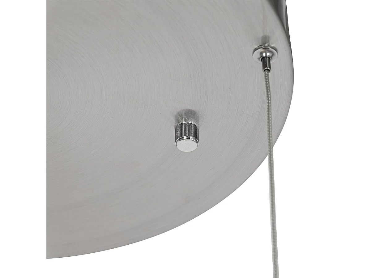 Suspension ronde en acier avec LED à intensité variable 3 niveaux 3 lumières - Lyani