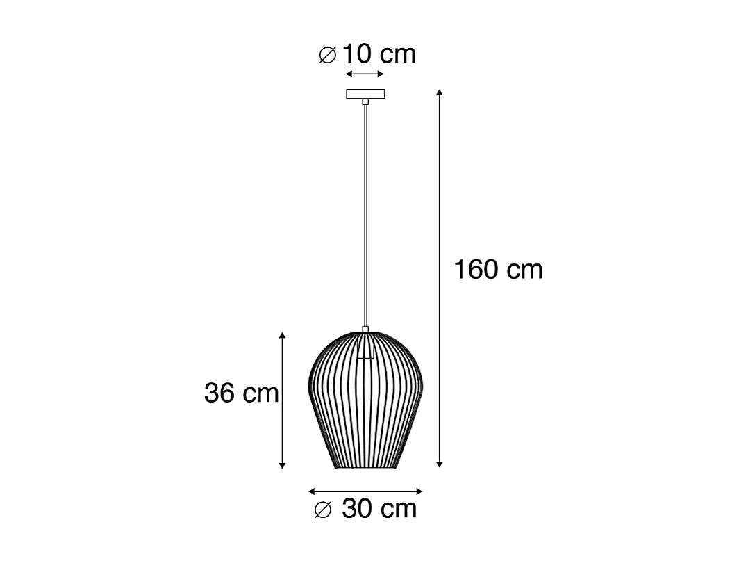 Suspension design noire - Wire Ario