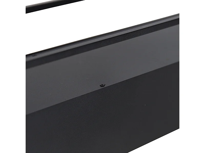 Suspension industrielle noire avec étagère 4 lumières GU10 - Cage Rack