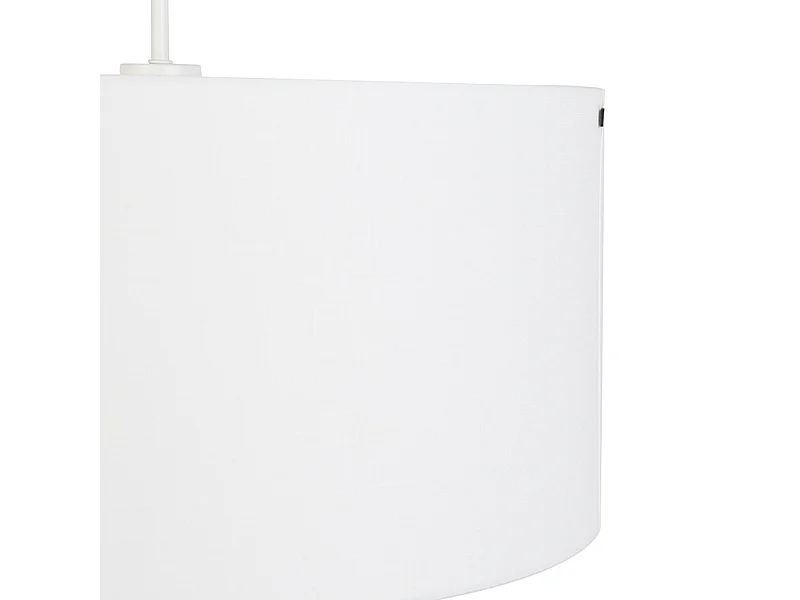 Suspension moderne blanche avec abat-jour blanc 50 cm - Combi 1