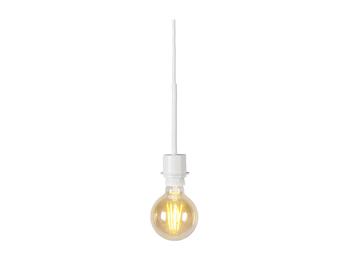 Suspension moderne blanche avec abat-jour blanc 50 cm - Combi 1