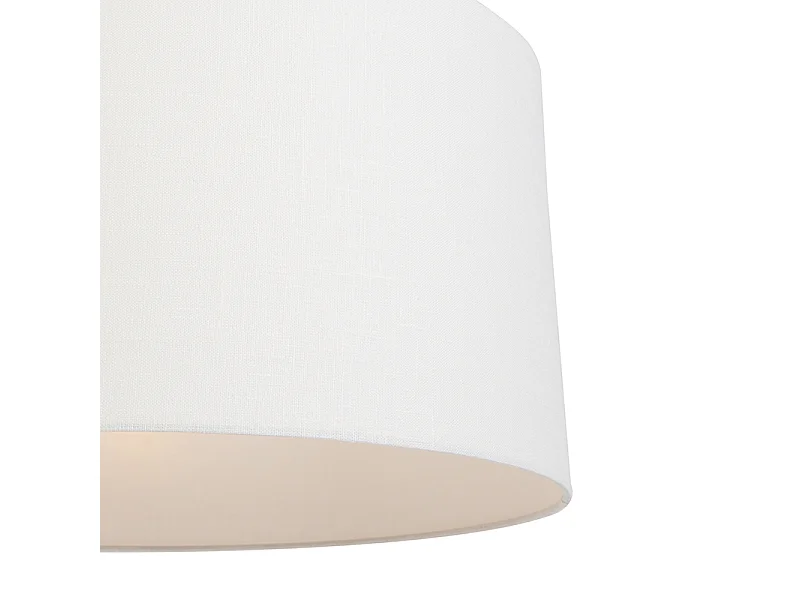Suspension moderne blanche avec abat-jour blanc 50 cm - Combi 1