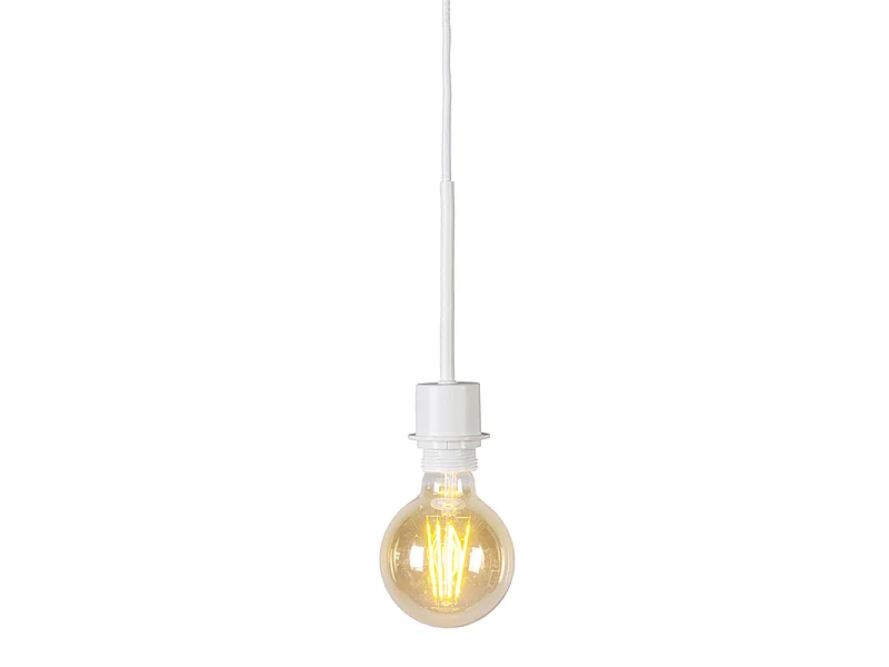 Suspension moderne blanche avec abat-jour blanc 50 cm - Combi 1