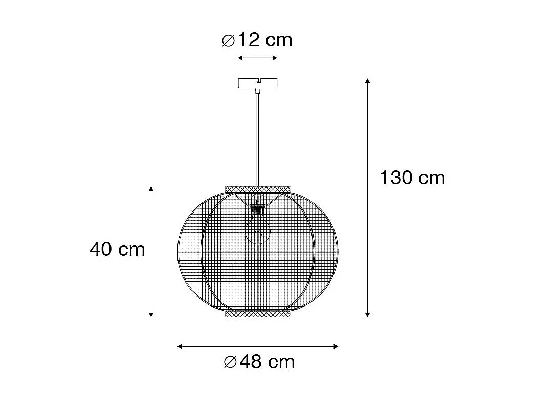 Suspension orientale marron 48 cm - Rob
