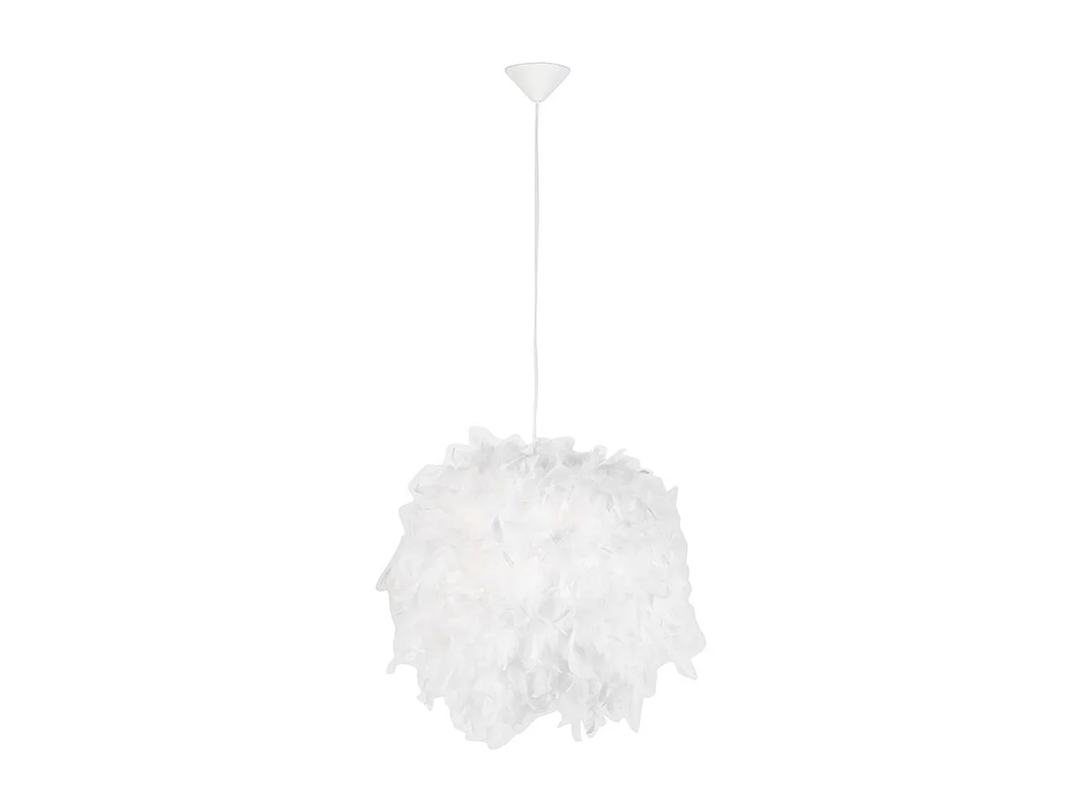 Suspension de style campagnard blanche avec plumes - Feather