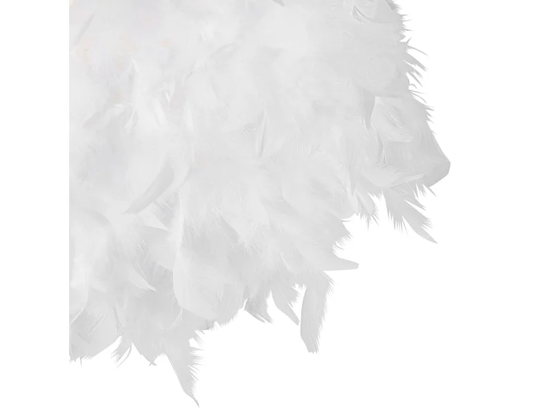 Suspension de style campagnard blanche avec plumes - Feather