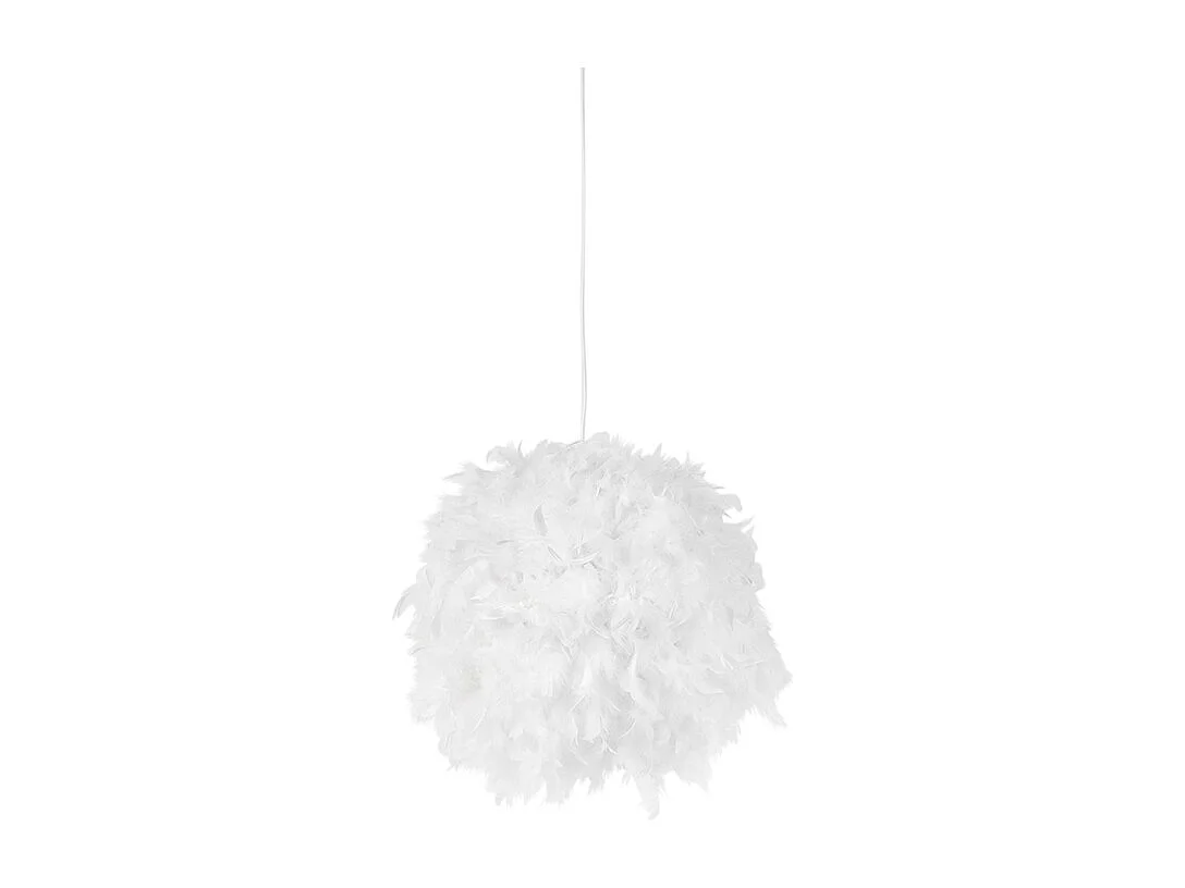 Suspension de style campagnard blanche avec plumes - Feather