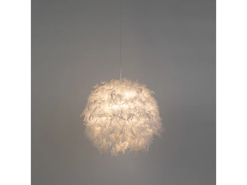 Suspension rustique blanche - Feather