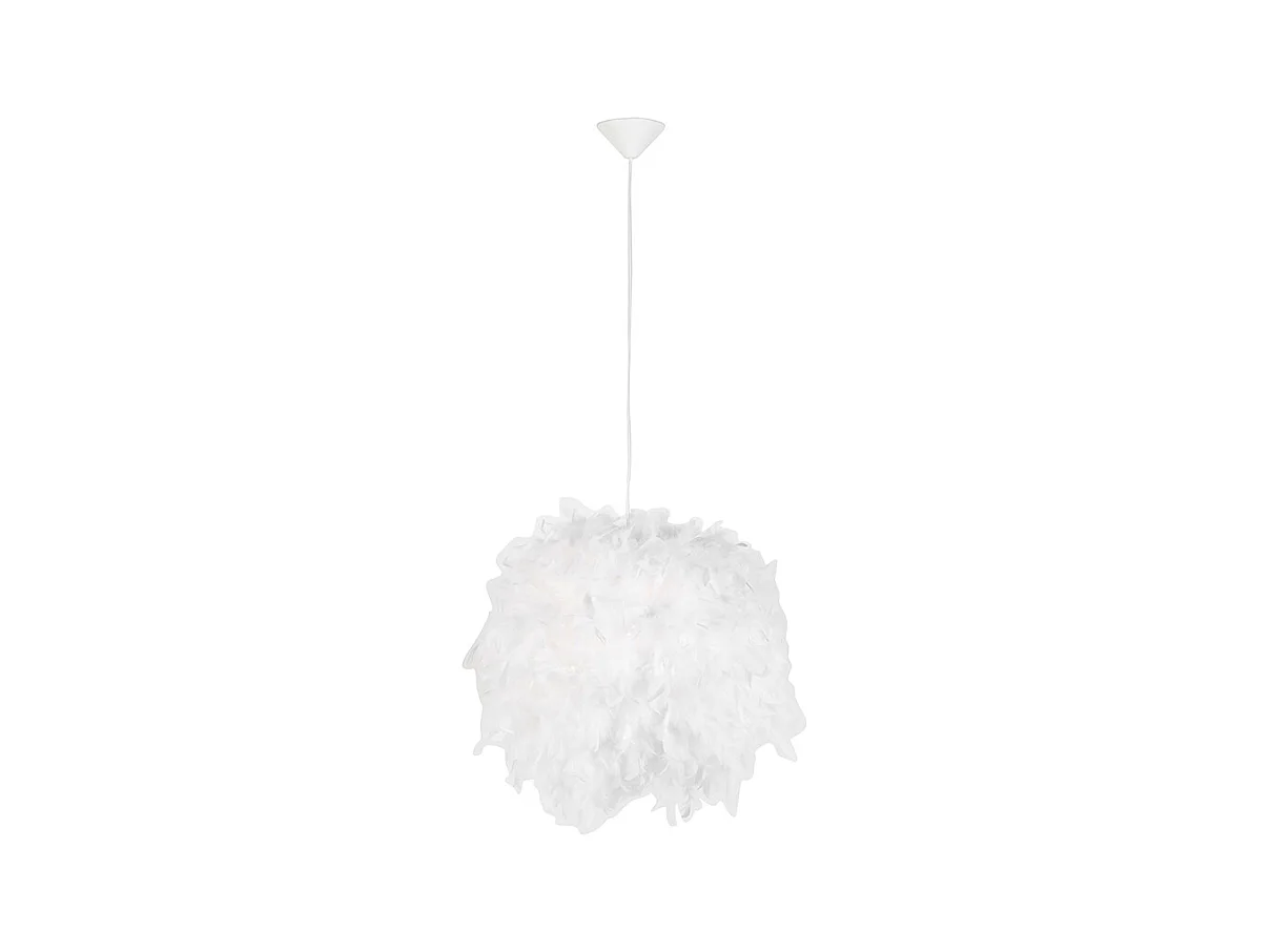 Suspension de style campagnard blanche avec plumes - Feather