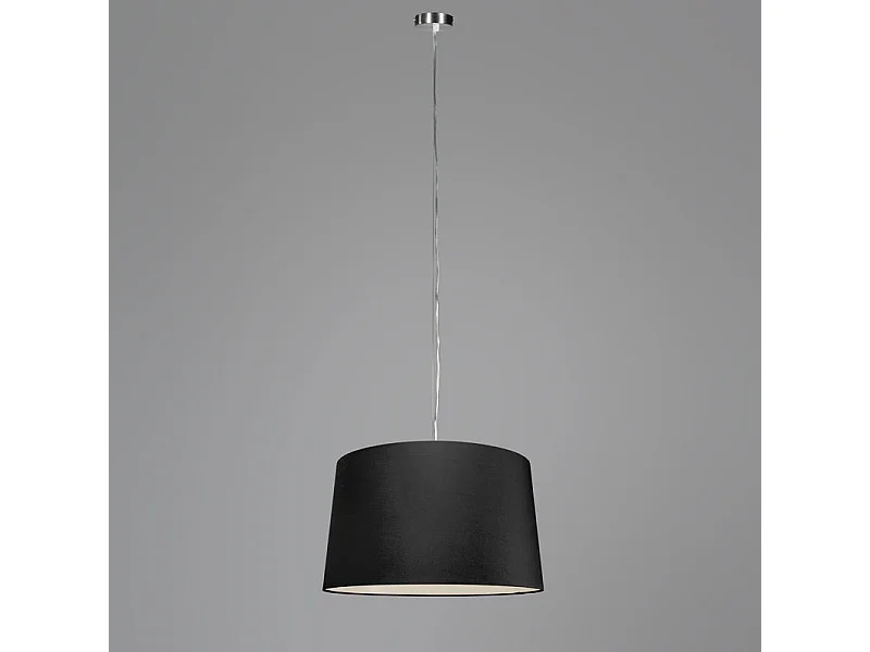 Suspension moderne en acier avec abat-jour 45 cm noir - Cappo 1