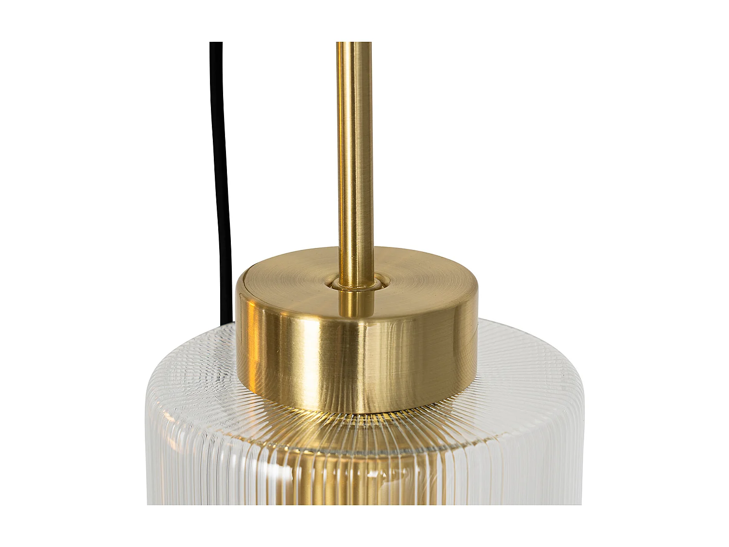 Lampe à suspension Art Déco dorée avec verre 7 lumières - Laura