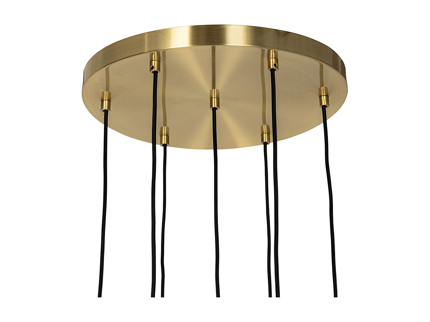 Suspension Art Déco dorée avec verre 7 lumières - Laura