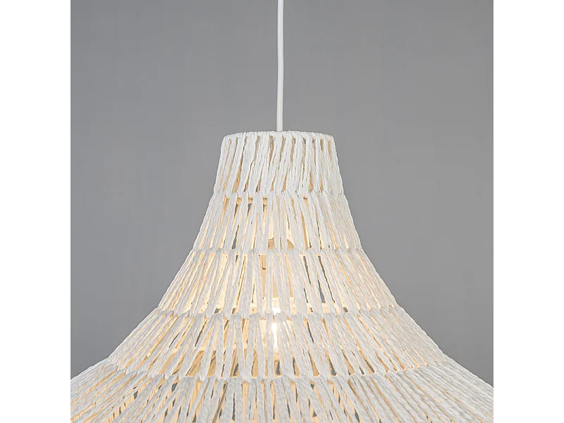 Lampe à suspension rétro blanche 50 cm - Lina Cono 50