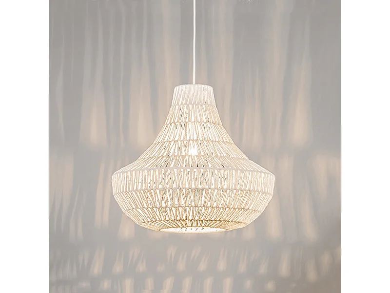 Lampe à suspension rétro blanche 50 cm - Lina Cono 50