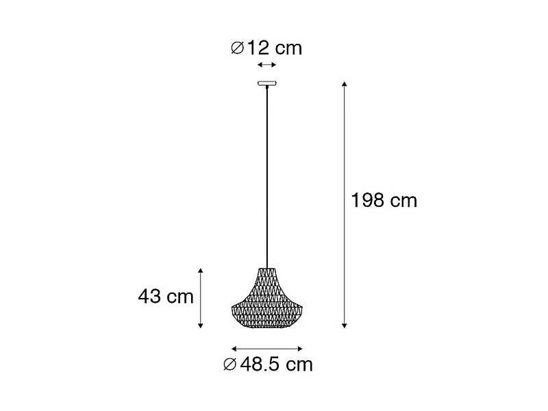 Suspension rétro blanche 50 cm - Lina Cono 50